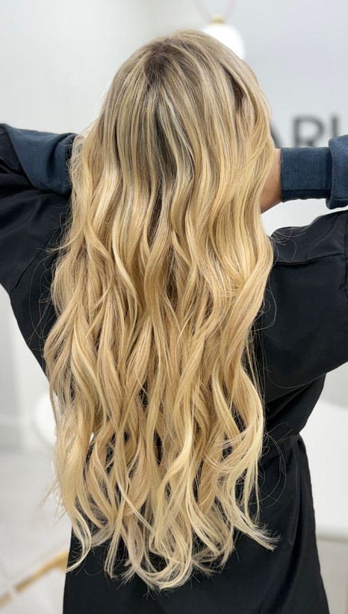 before and after hair extensions