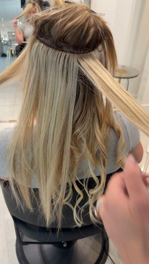 blonde hair extensions